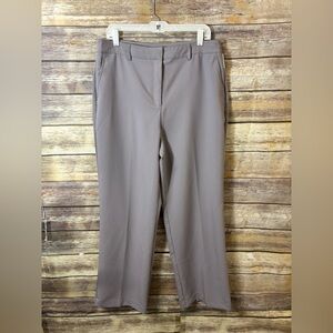Joie Pants High Rise Straight Leg 14 Trousers Stretch Gray Taupe Career‎ Work